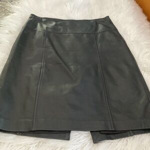 Saks Fifth Avenue Black leather skirt